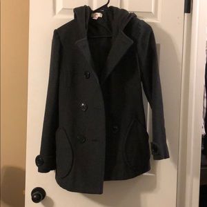 Dark grey/black pea jacket